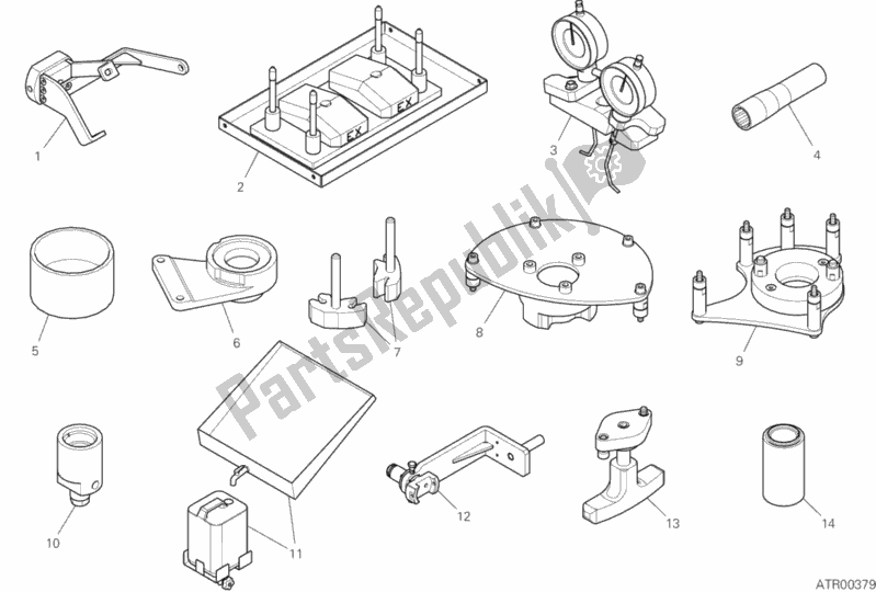 Todas las partes para 01b - Herramientas De Servicio De Taller (motor) de Ducati Superbike Panigale V4 Speciale USA 1100 2018